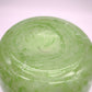 93191 Vaso in vetro soffiato verde con manici