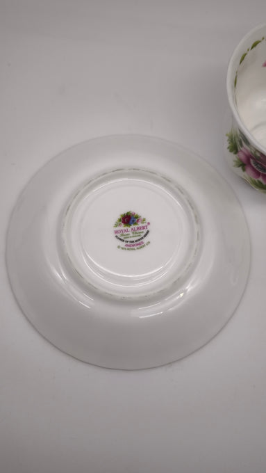 93629 Tazza da tè in ceramica Royal Albert, Flower of the month series, Anemones, March