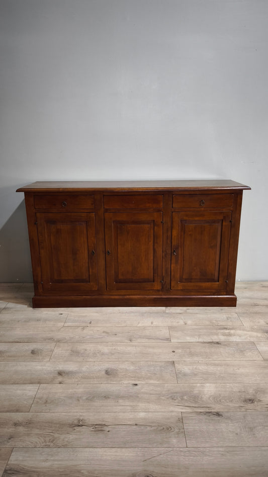 93656 Servante in legno tre sportelli e tre cassetti