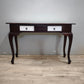 93652 Scrittoio in legno con piano e cassetti bianchi