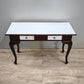 93652 Scrittoio in legno con piano e cassetti bianchi