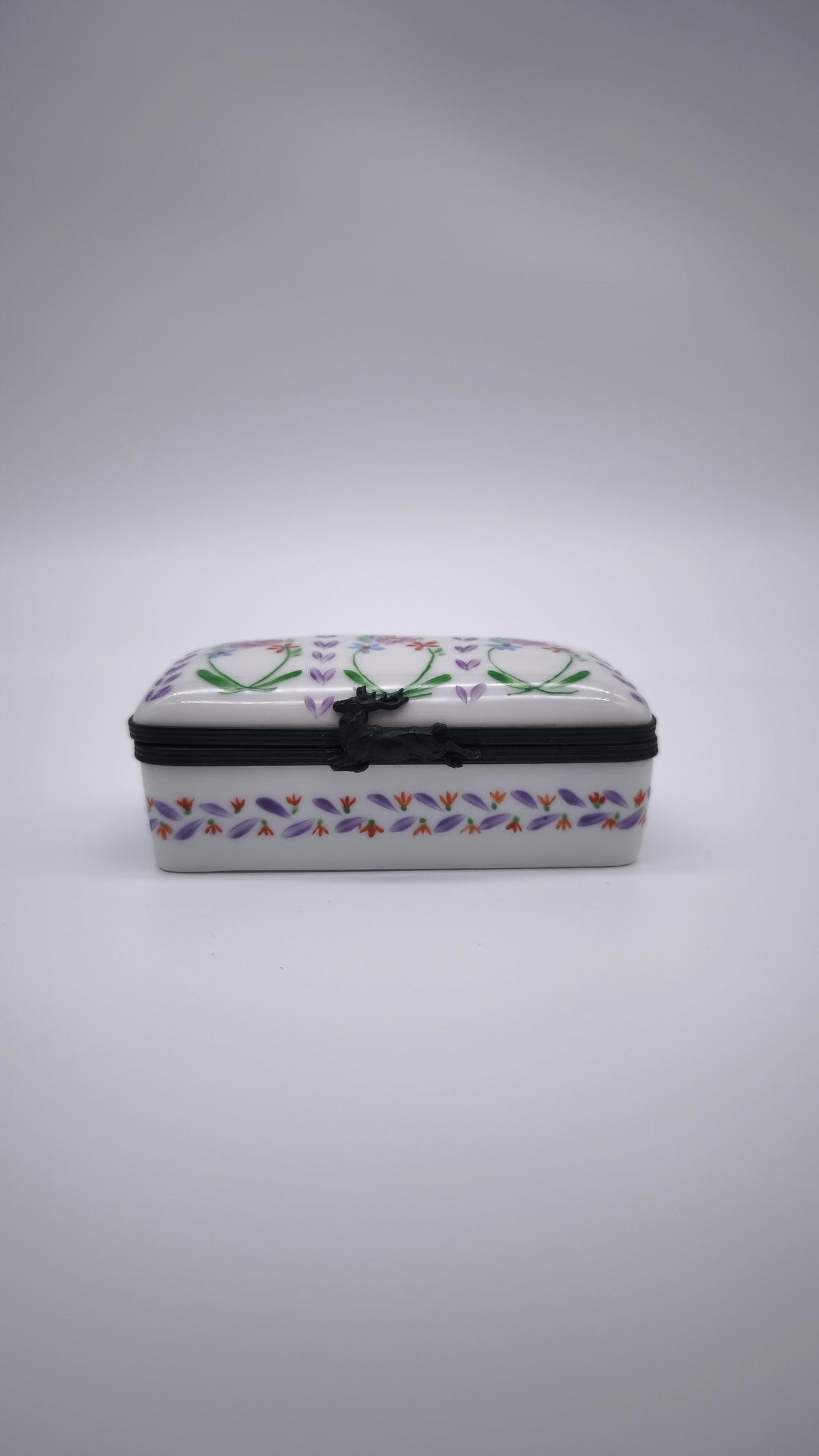 93750 Scatolina porta francobolli in ceramica Limoges