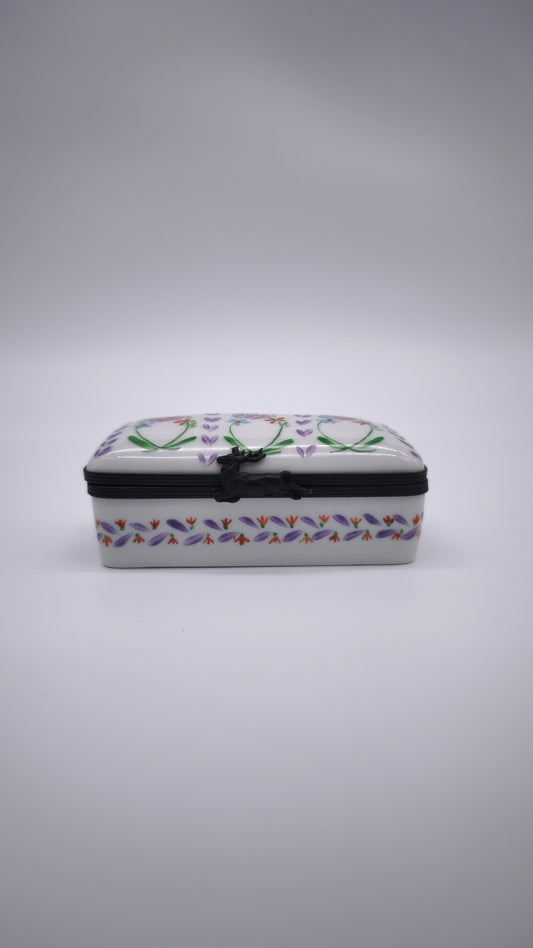 93750 Scatolina porta francobolli in ceramica Limoges