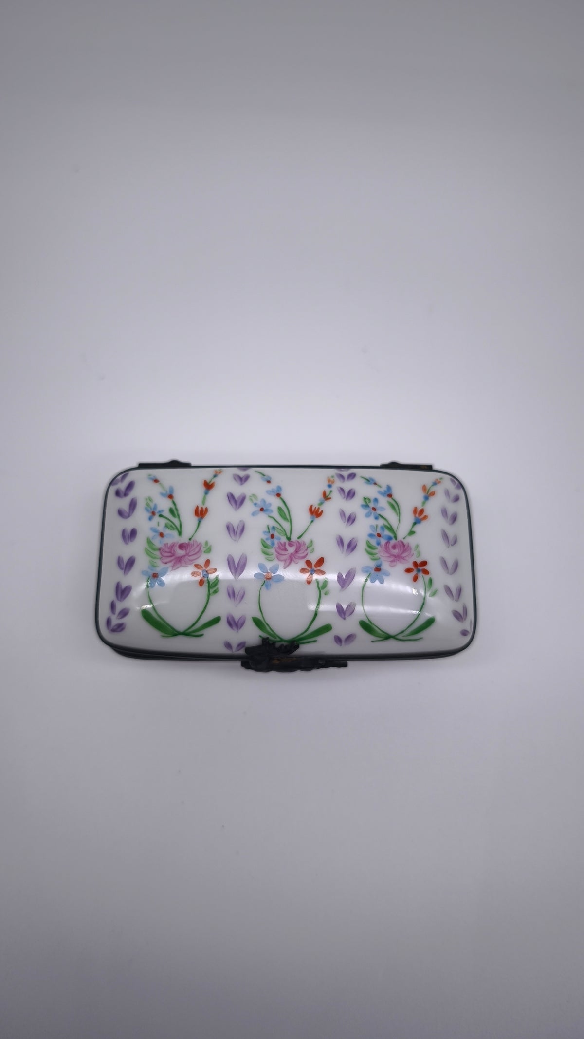 93750 Scatolina porta francobolli in ceramica Limoges