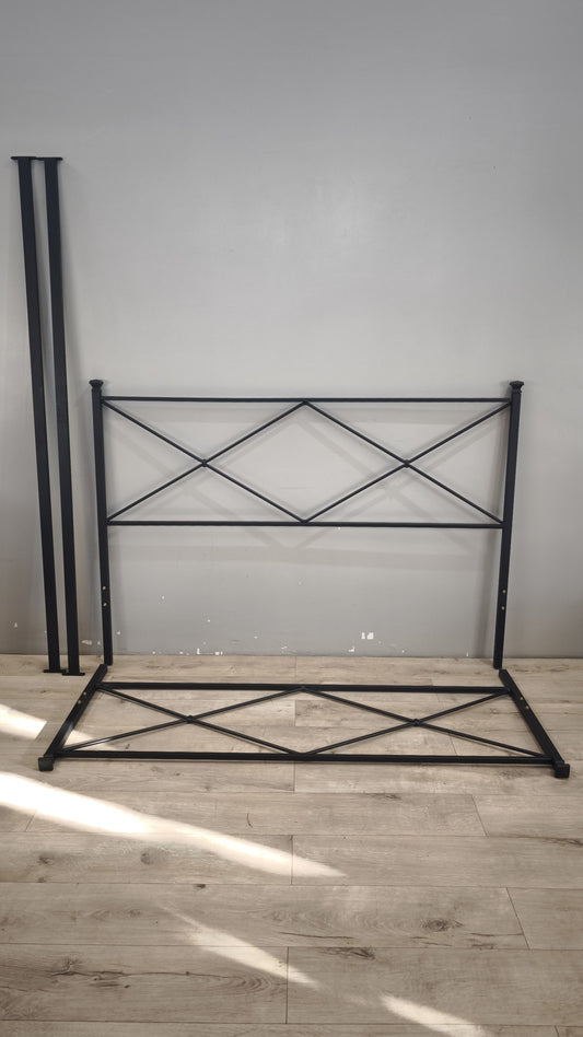 93777 Struttura letto matrimoniale in ferro nero