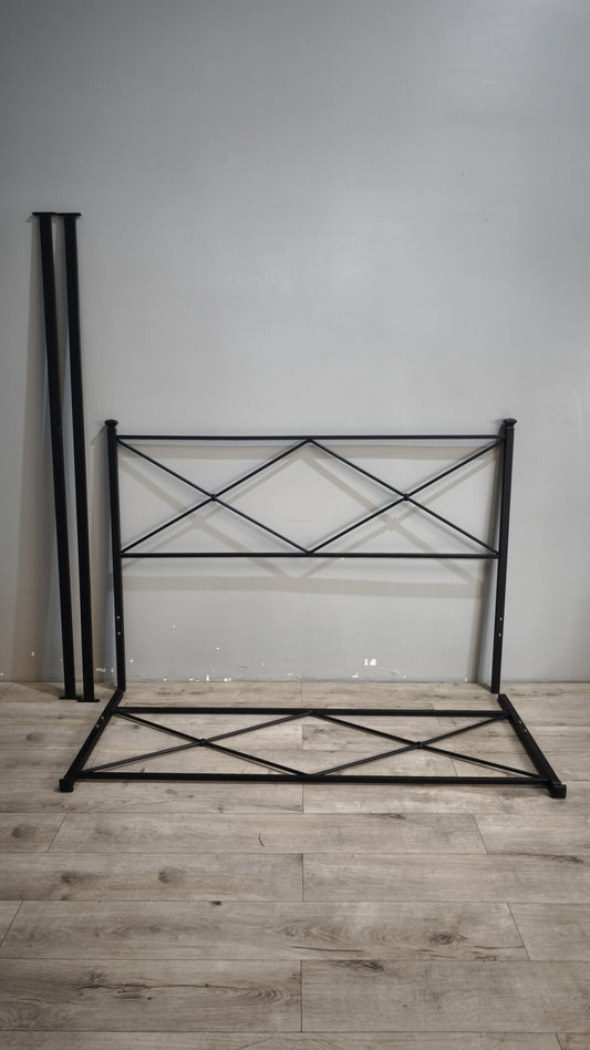 93777 Struttura letto matrimoniale in ferro nero