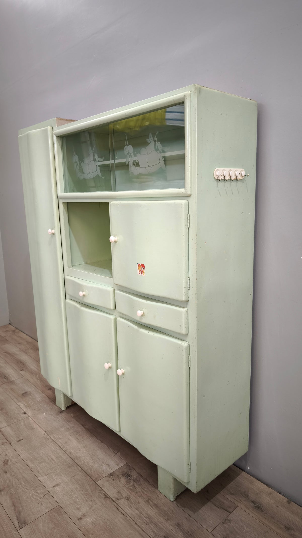 93952 Credenza anni '50 dipinta verde