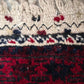 93919 Tappeto in fibra naturale rosso e nero con decoro a motivo geometrico 140cm x 85cm