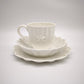 93891 Set tazza con piattino e piatto da dolce Villeroy & Boch serie Toy's Delight in porcellana bianca
