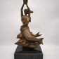 93955 Statua in bronzo con base in marmo