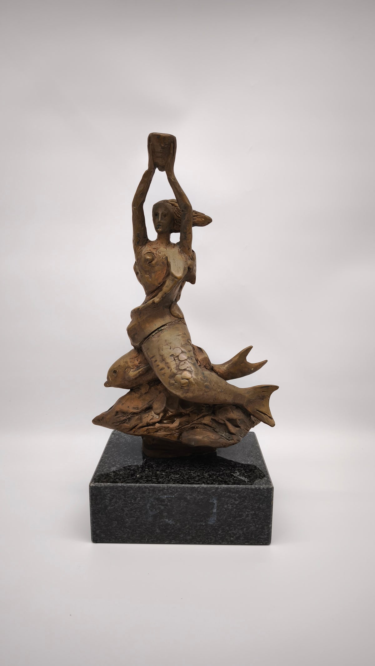 93955 Statua in bronzo con base in marmo