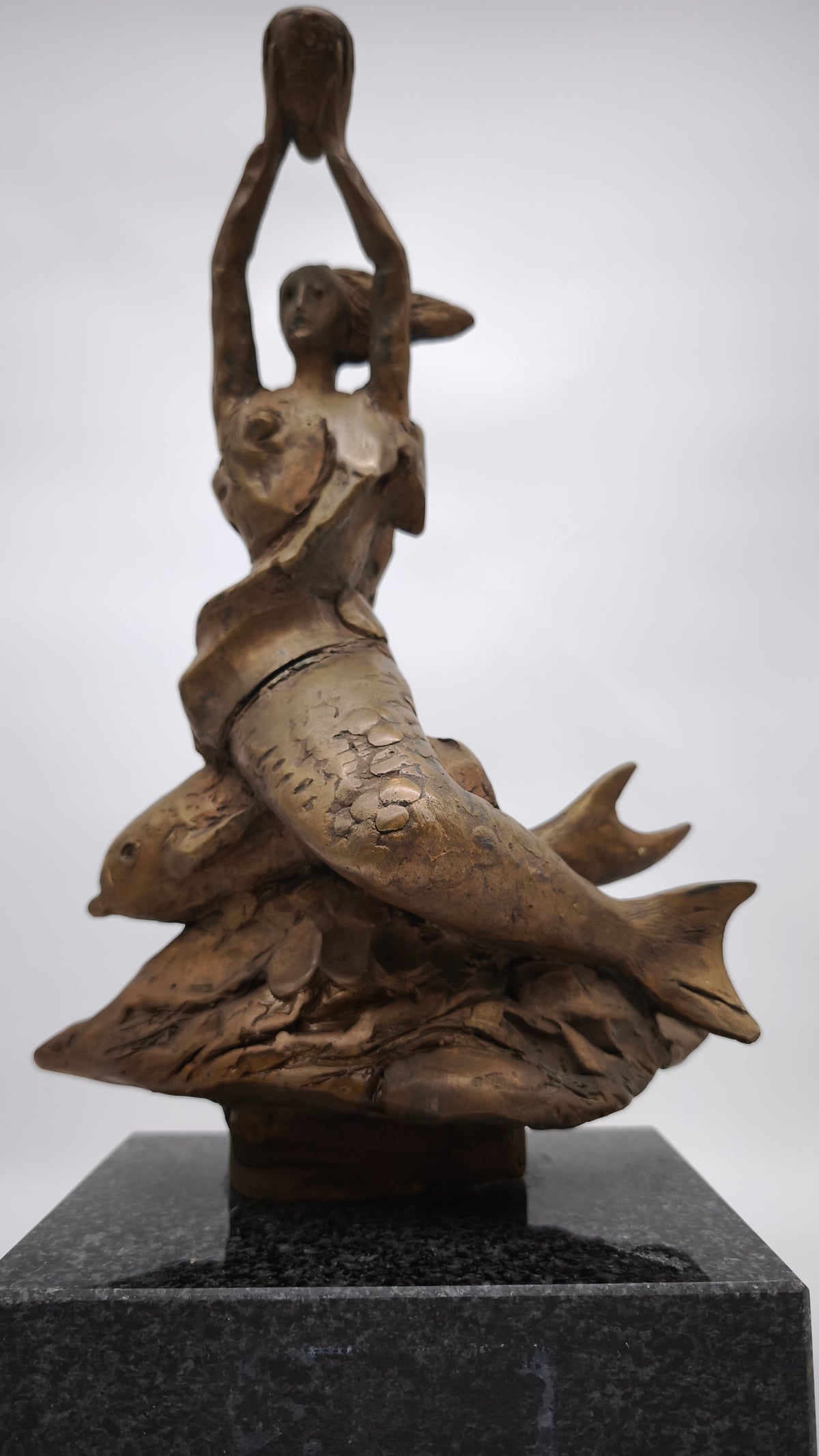 93955 Statua in bronzo con base in marmo