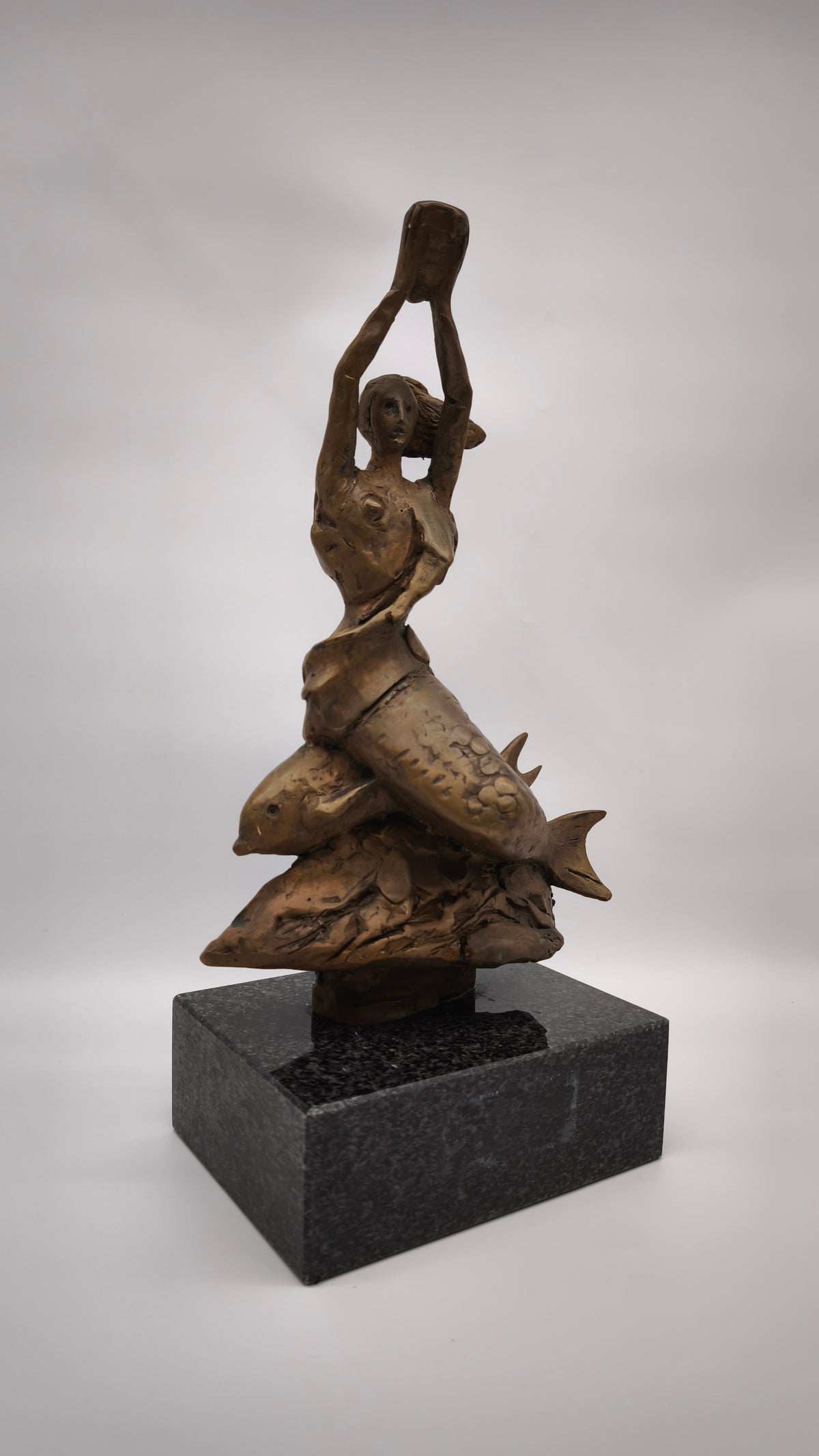 93955 Statua in bronzo con base in marmo