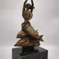 93955 Statua in bronzo con base in marmo