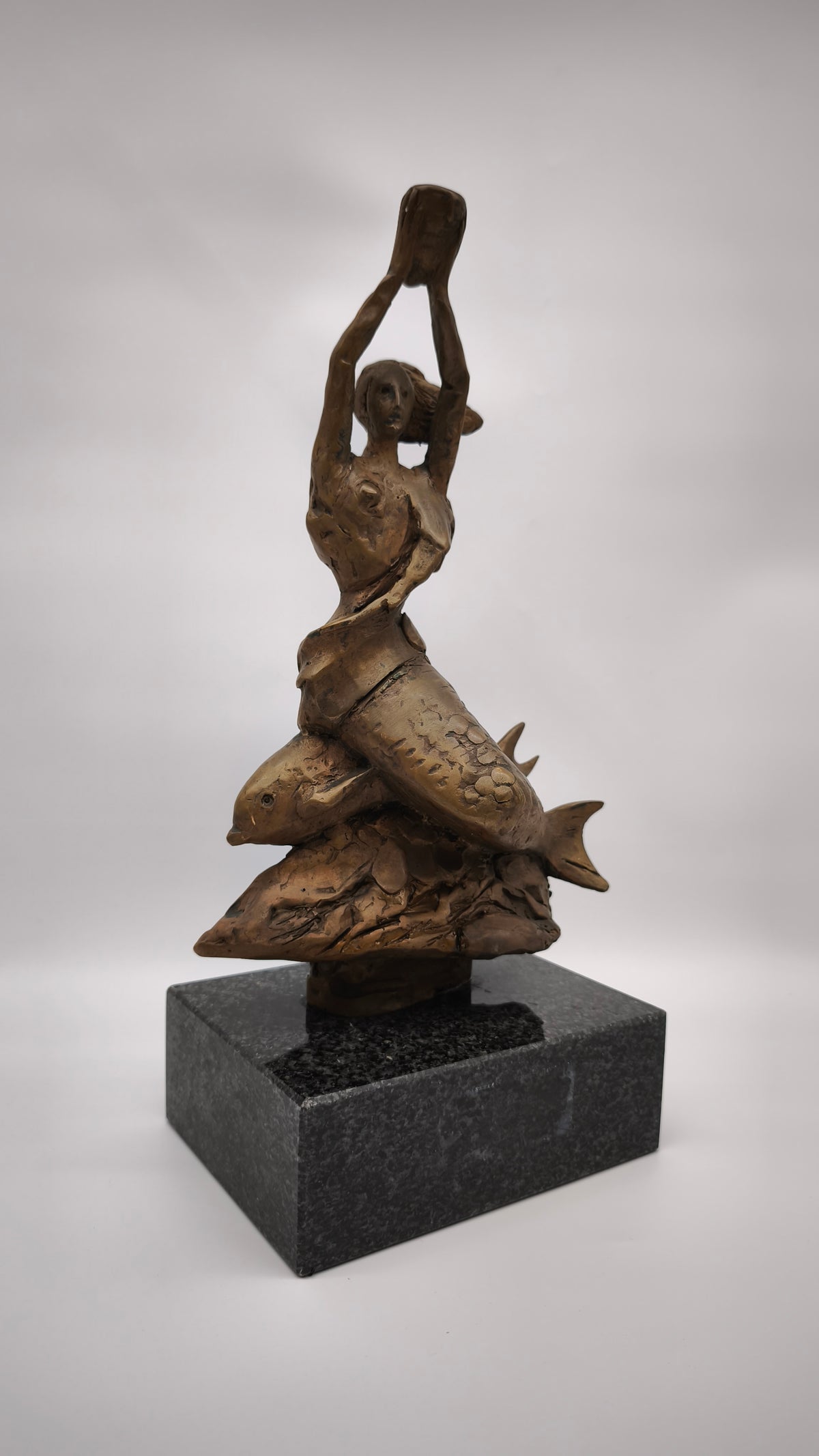 93955 Statua in bronzo con base in marmo