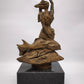 93955 Statua in bronzo con base in marmo