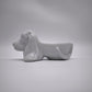 93811 Porta cenere Basset Hound in ceramica bianca