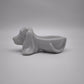 93811 Porta cenere Basset Hound in ceramica bianca