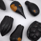 93945 Set di frutta in legno etnico intagliato con vassoio