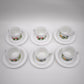 93915 Set n 6 tazzine con piattino in arcopal con decorazione a motivo floreale