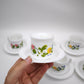 93915 Set n 6 tazzine con piattino in arcopal con decorazione a motivo floreale