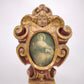 93786 Reliquiario ostensorio da tavolo in legno intagliato, XIX secolo