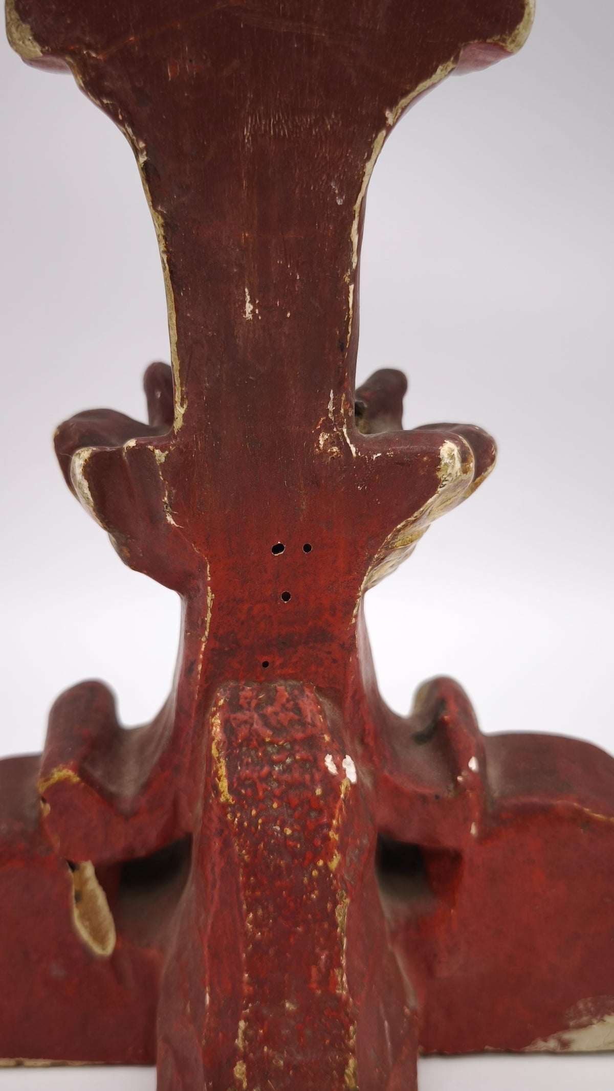 93786 Reliquiario ostensorio da tavolo in legno intagliato, XIX secolo