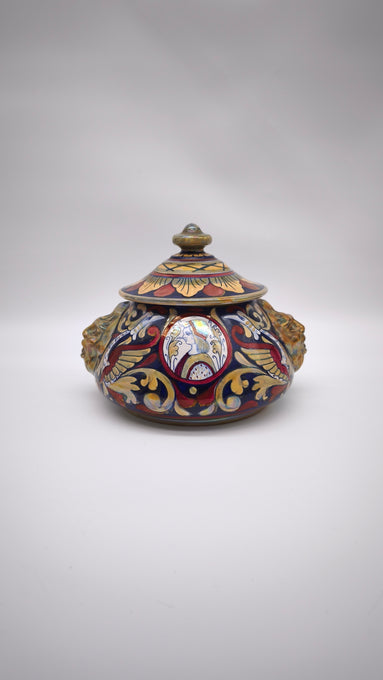 93877 Barattolo con coperchio in ceramica artigianale Gualdo Tadino