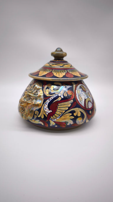 93877 Barattolo con coperchio in ceramica artigianale Gualdo Tadino