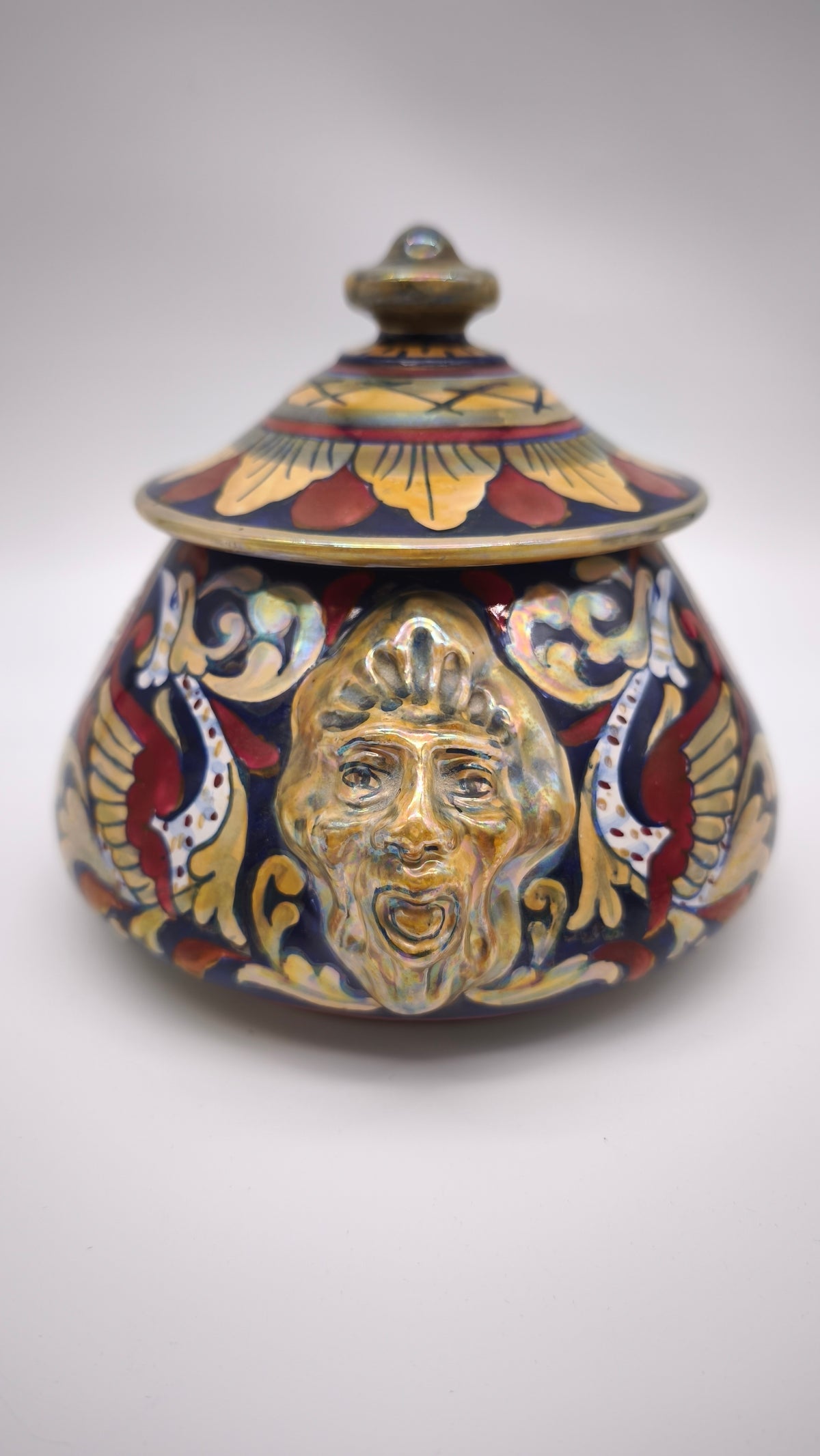 93877 Barattolo con coperchio in ceramica artigianale Gualdo Tadino