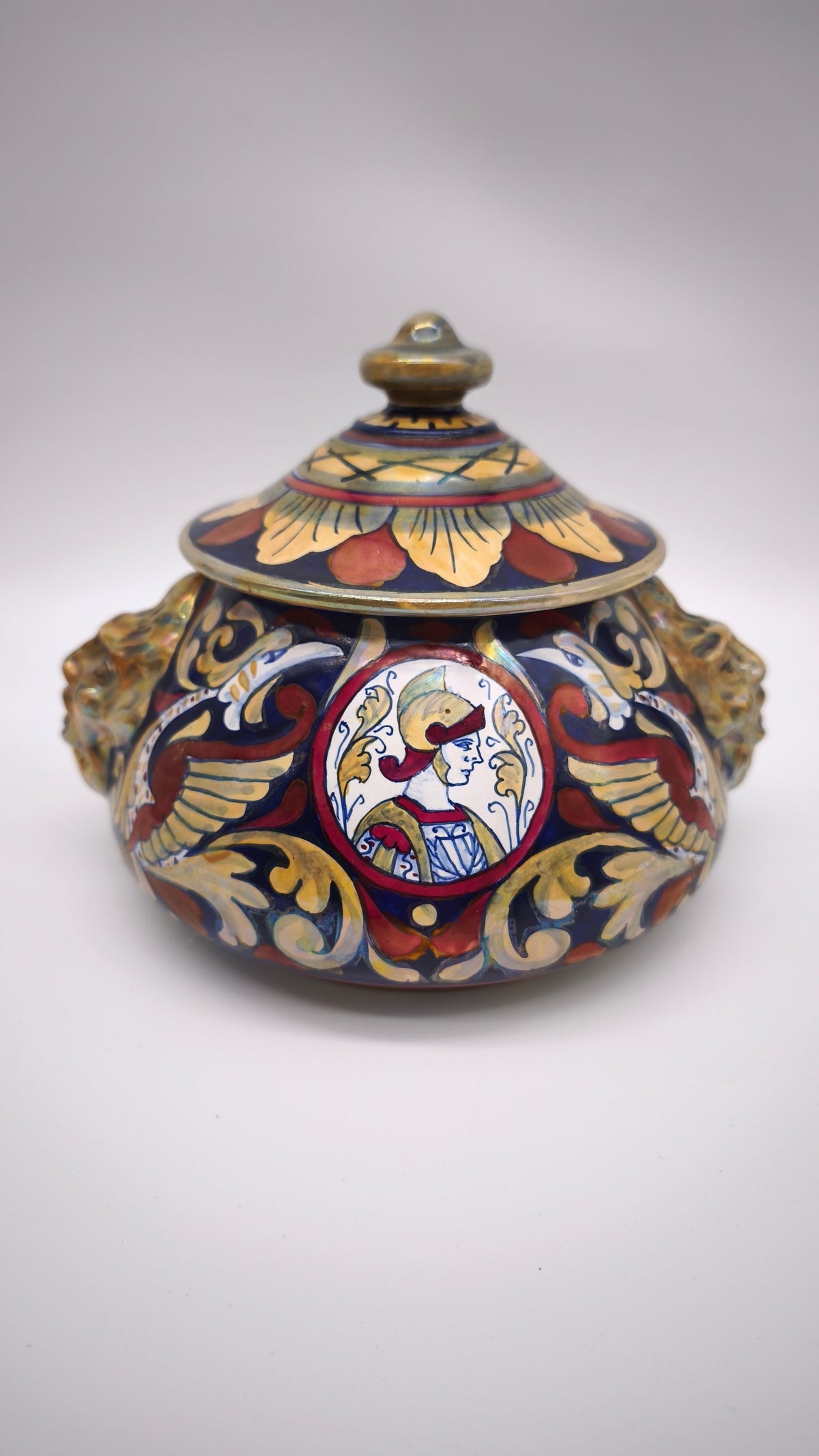 93877 Barattolo con coperchio in ceramica artigianale Gualdo Tadino
