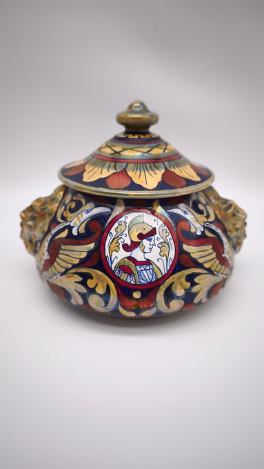 93877 Barattolo con coperchio in ceramica artigianale Gualdo Tadino