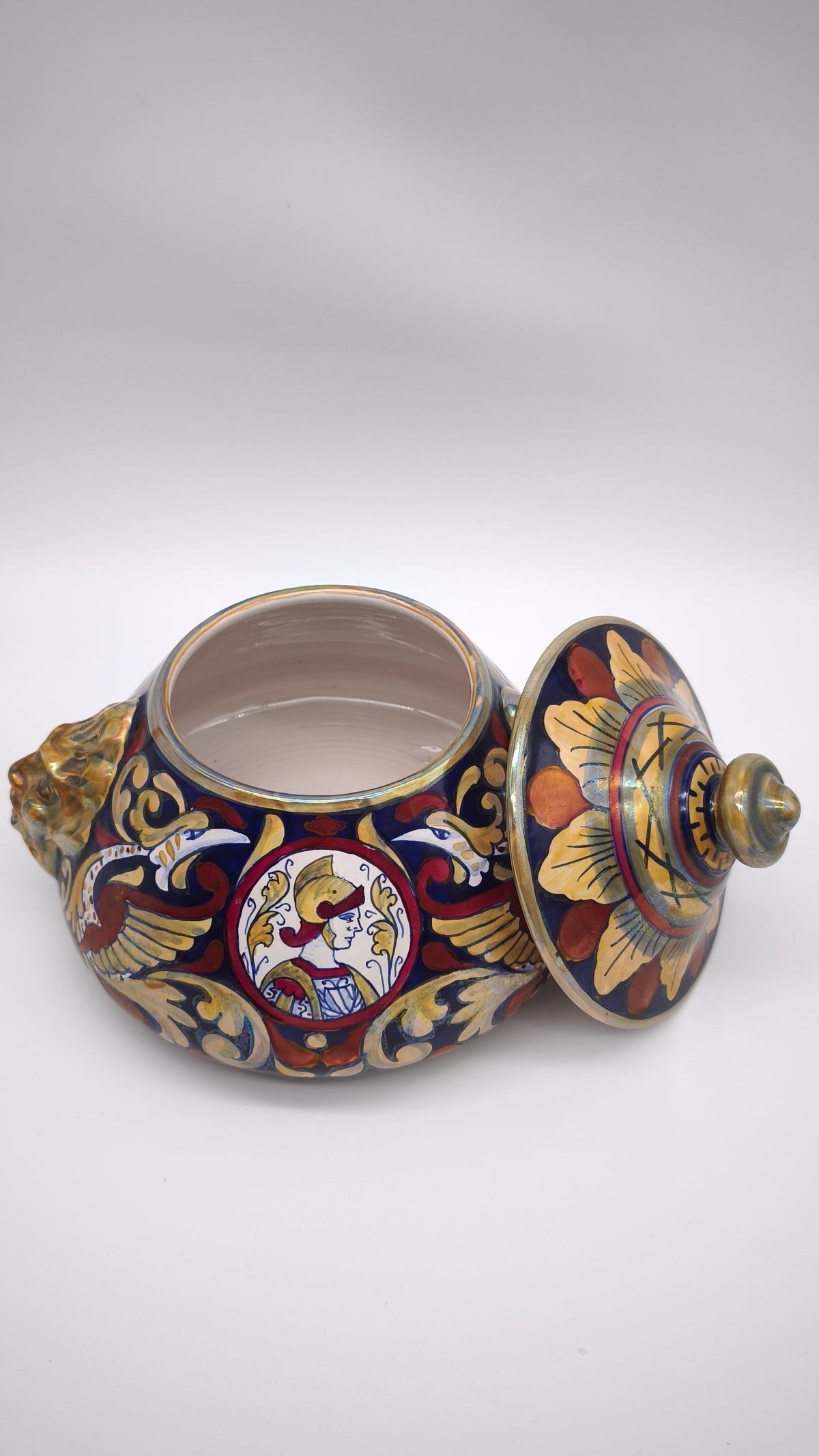 93877 Barattolo con coperchio in ceramica artigianale Gualdo Tadino