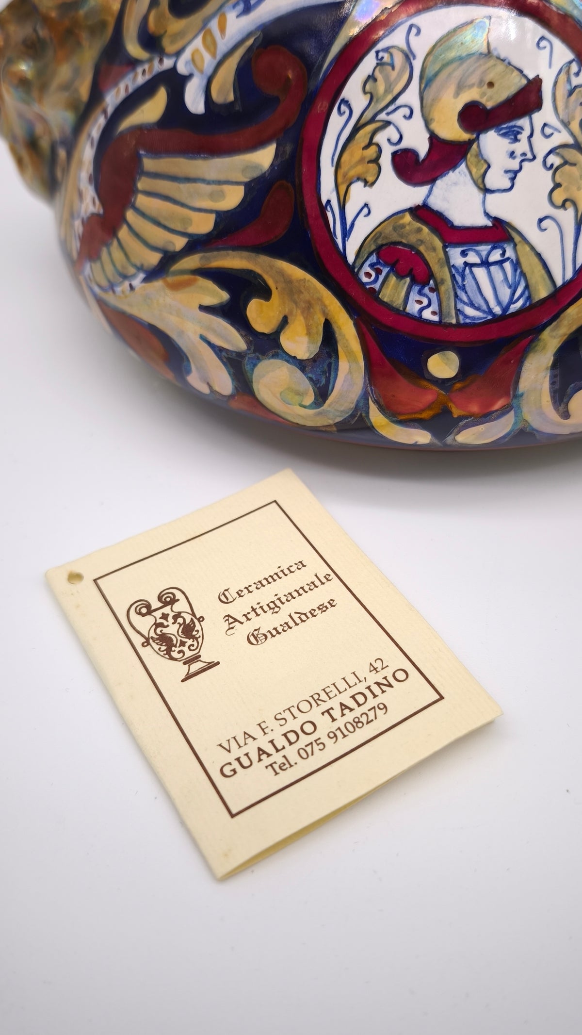 93877 Barattolo con coperchio in ceramica artigianale Gualdo Tadino