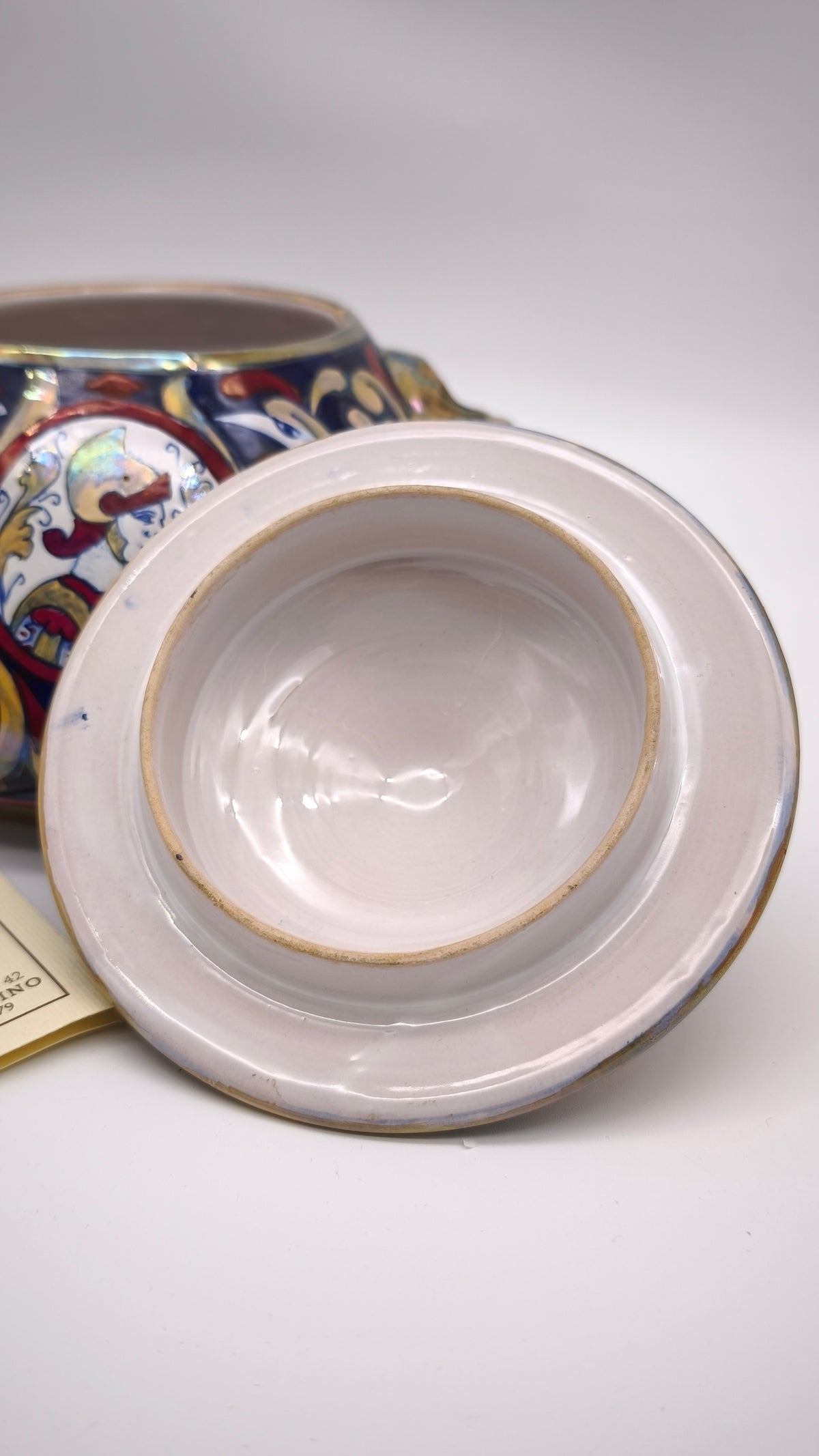 93877 Barattolo con coperchio in ceramica artigianale Gualdo Tadino
