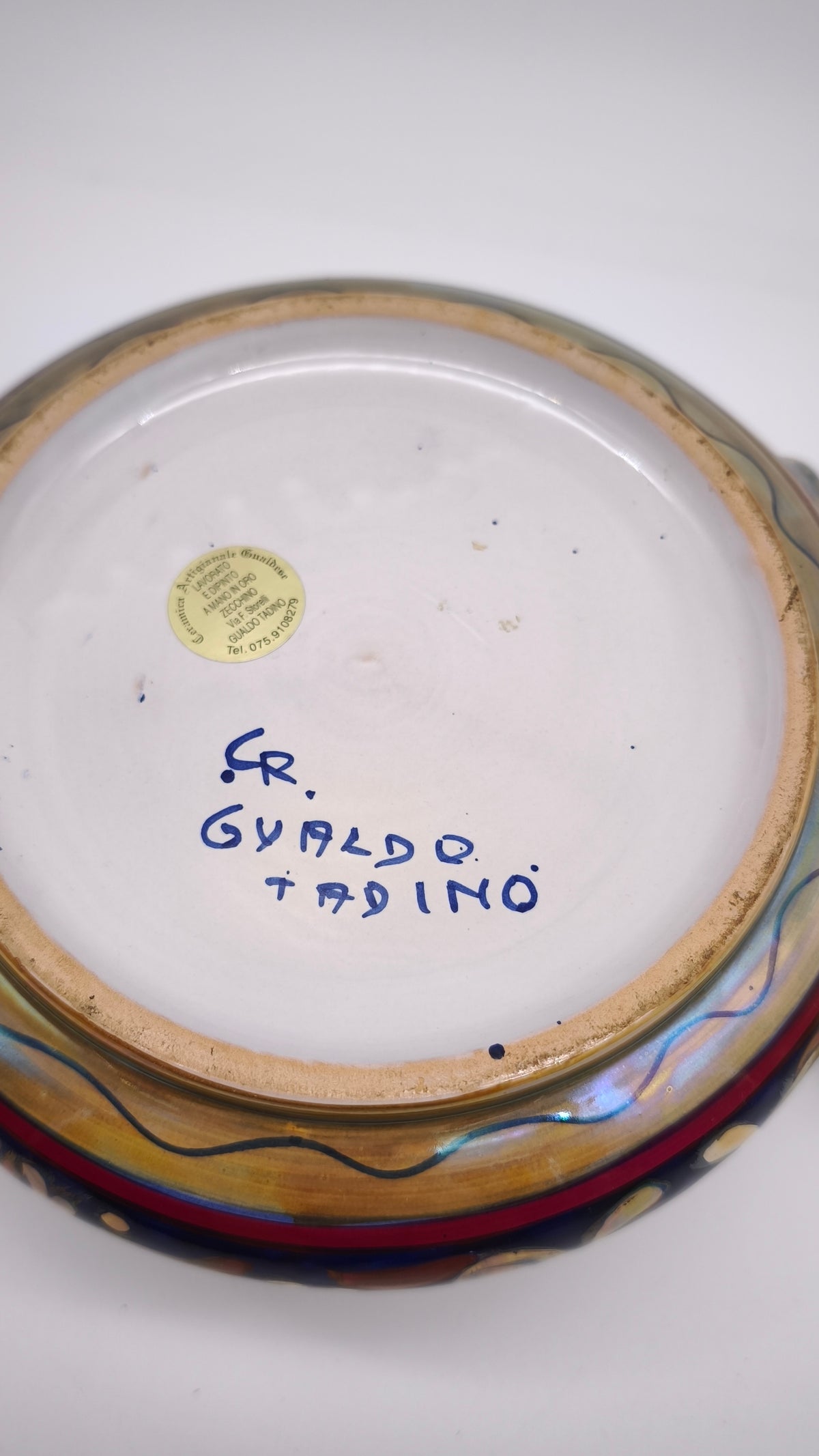 93877 Barattolo con coperchio in ceramica artigianale Gualdo Tadino