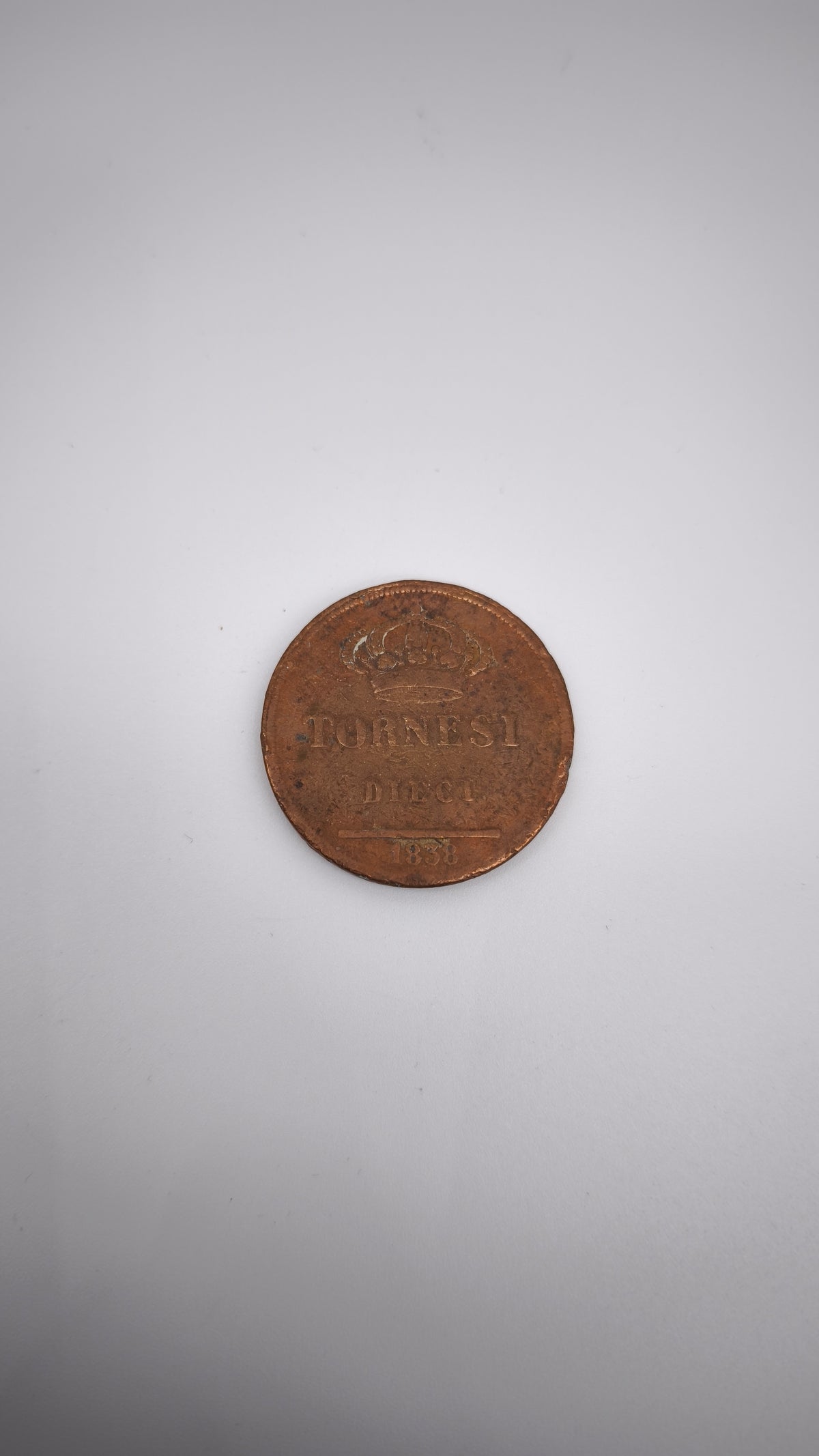 Moneta 10 Tornesi, 1838
