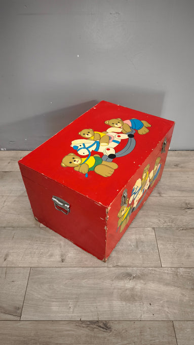 94044 Baule in legno con orsetti dipinti