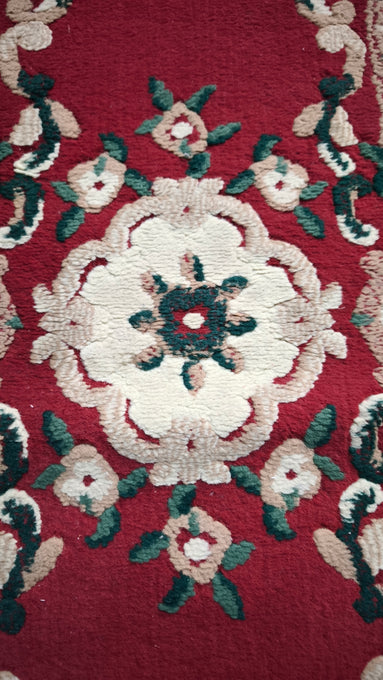 94137 Tappeto scendiletto con decorazione a motivo floreale 58cm x 121cm
