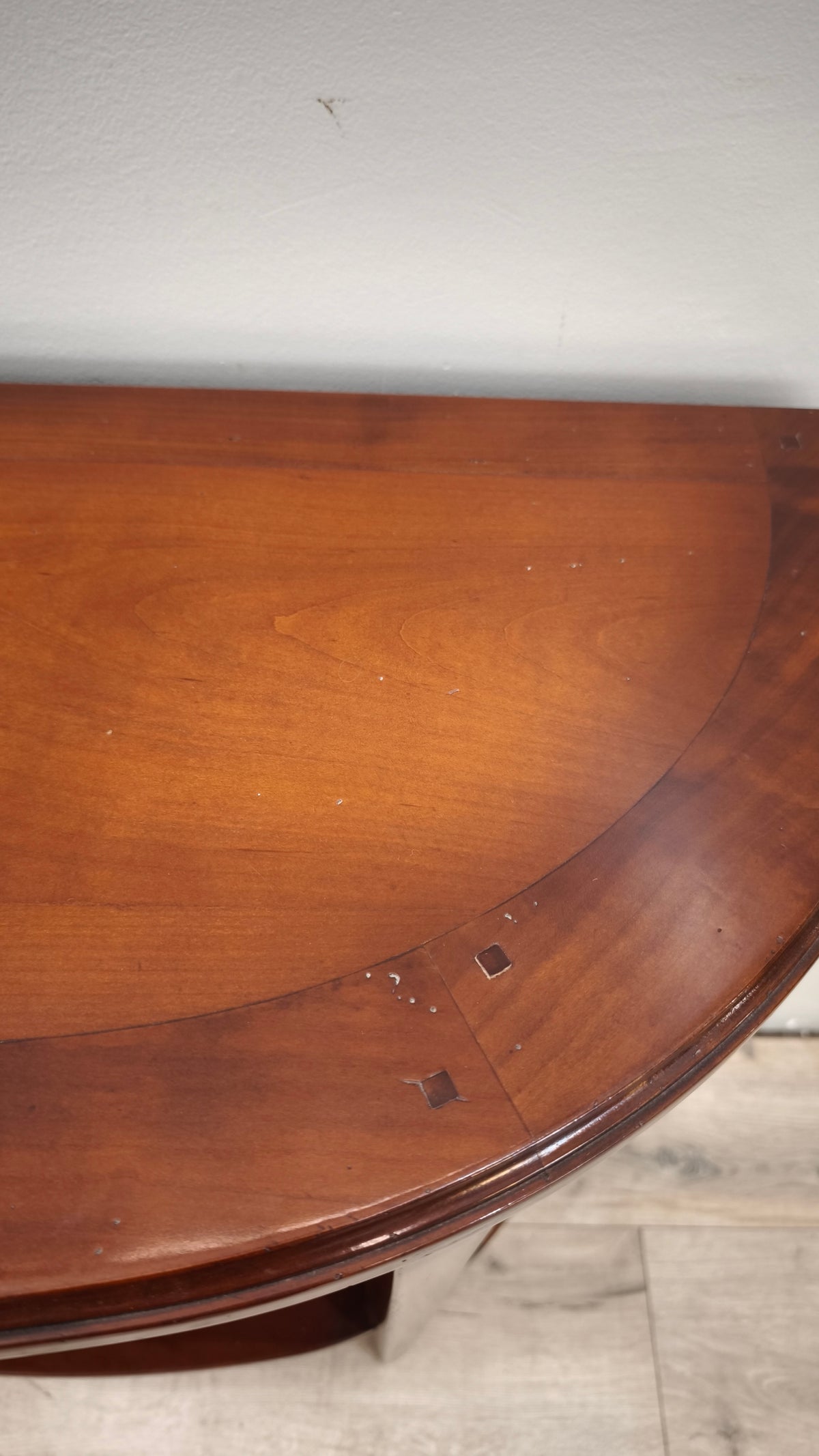 94079 Console a mezzaluna in legno con cassetto