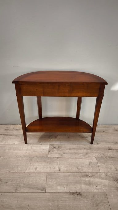 94079 Console a mezzaluna in legno con cassetto