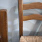 94136 Set n 6 sedie in legno con seduta in paglia