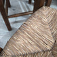 94136 Set n 6 sedie in legno con seduta in paglia