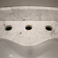 94134 Mobile lavabo in legno massello di noce e piano in marmo di Carrara