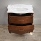 94134 Mobile lavabo in legno massello di noce e piano in marmo di Carrara