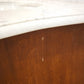 94134 Mobile lavabo in legno massello di noce e piano in marmo di Carrara