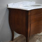 94134 Mobile lavabo in legno massello di noce e piano in marmo di Carrara