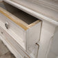 94190 Cassettiera in legno dipinta bianca