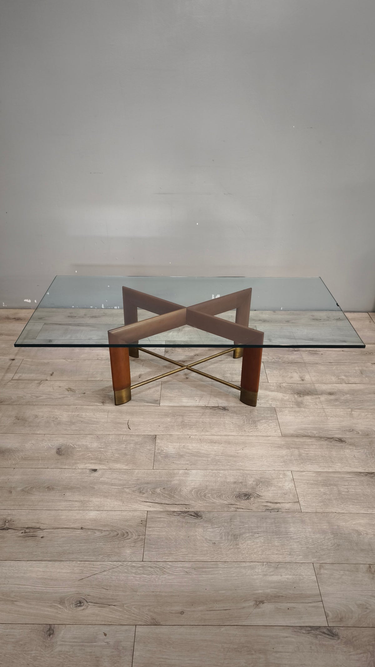 94087 Tavolo da salotto con piano in vetro