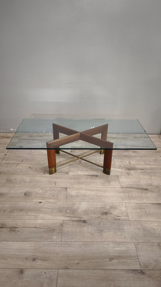 94087 Tavolo da salotto con piano in vetro